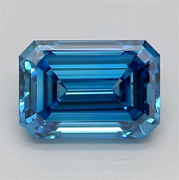0.55 Ct. Fancy Vivid Blue Emerald Lab Grown Diamond