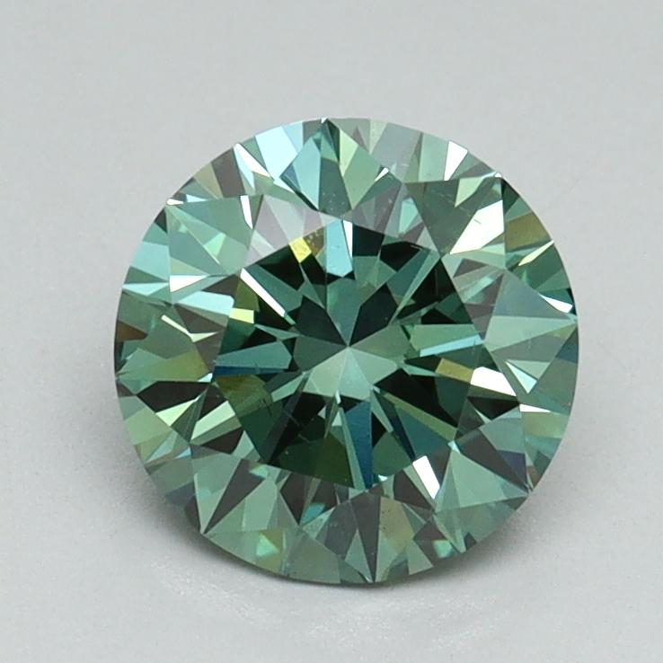 1.29 Ct. Fancy Vivid Green Round Lab Grown Diamond