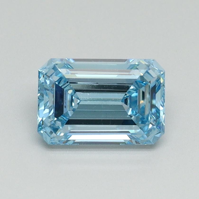 1.11 Ct. Fancy Vivid Blue Emerald Lab Grown Diamond
