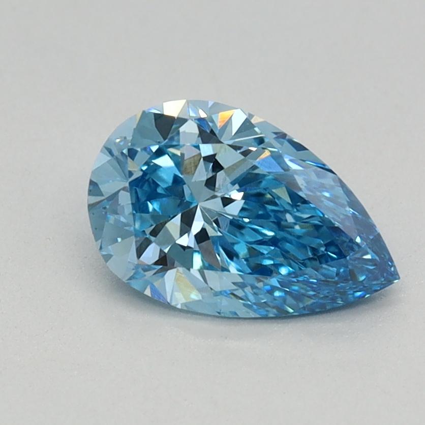 0.63 Ct. Fancy Vivid Blue Pear Lab Grown Diamond