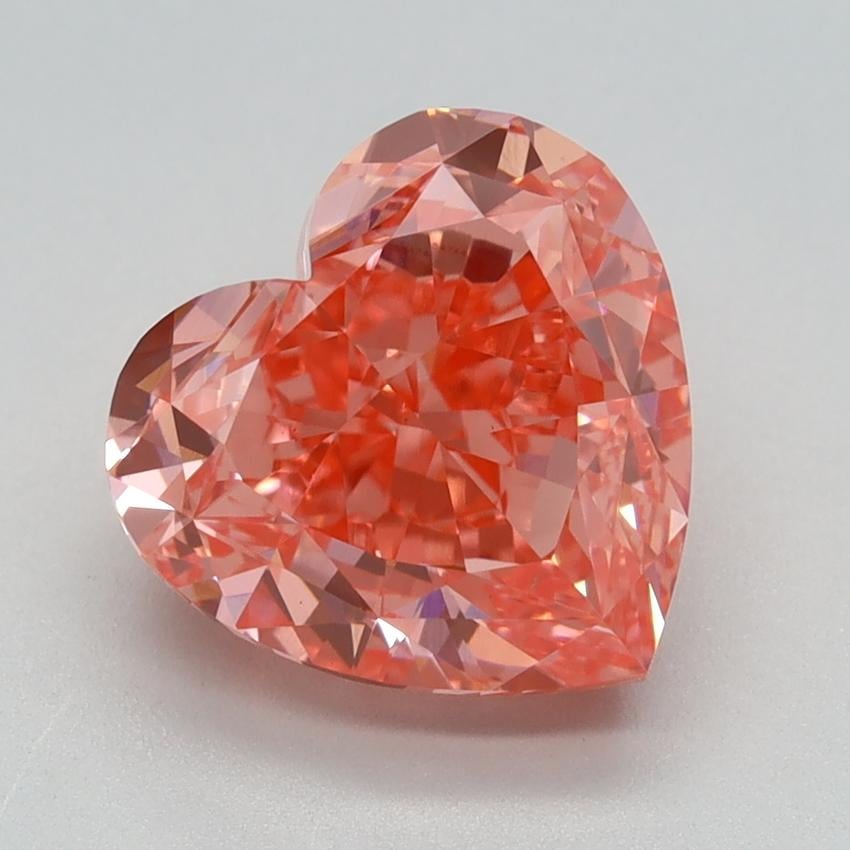 3.20 Ct. Fancy Vivid Pink Heart Lab Grown Diamond
