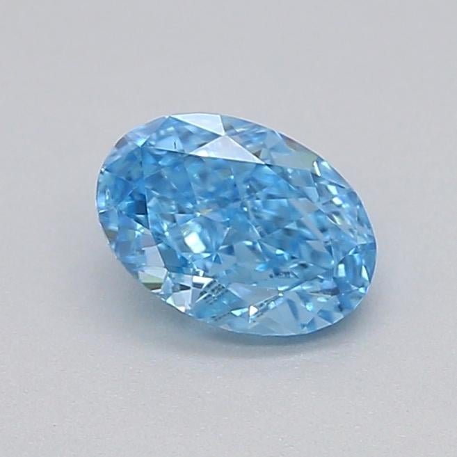 0.30 Ct. Fancy Vivid  Blue Oval Lab Grown Diamond