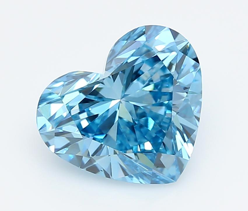 3.02 Ct. Fancy Vivid  Blue Heart Lab Grown Diamond