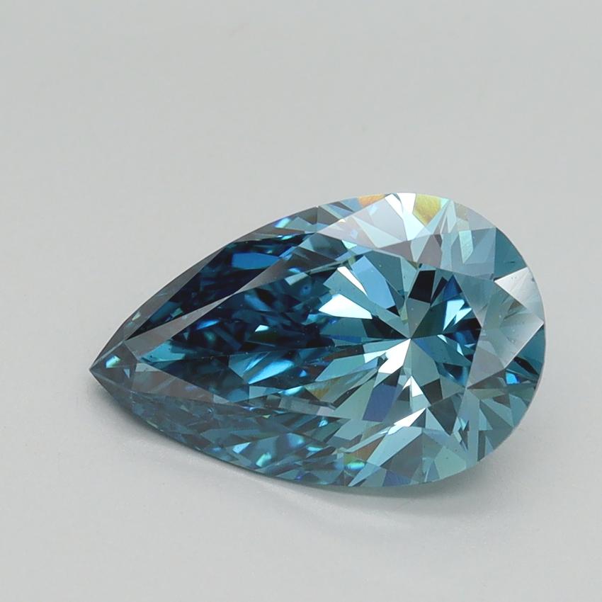 2.12 Ct. Fancy Vivid Blue Pear Lab Grown Diamond