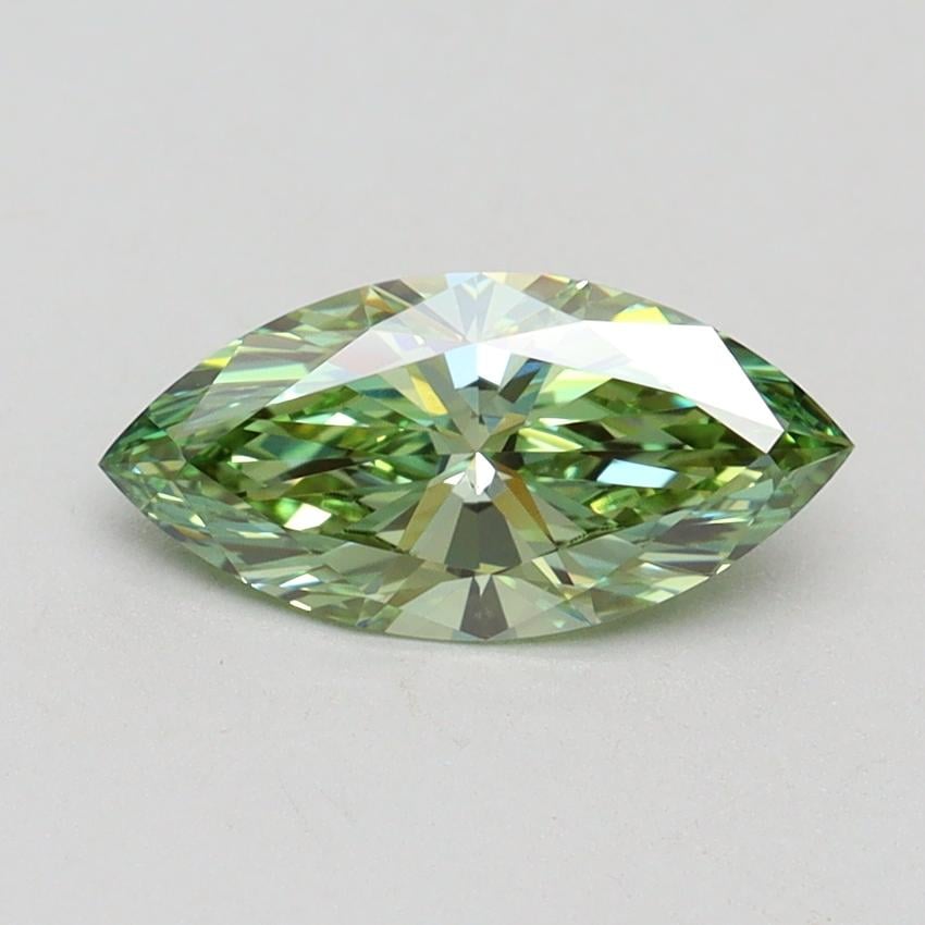 1.00 Ct. Fancy Vivid Green Marquise Lab Grown Diamond