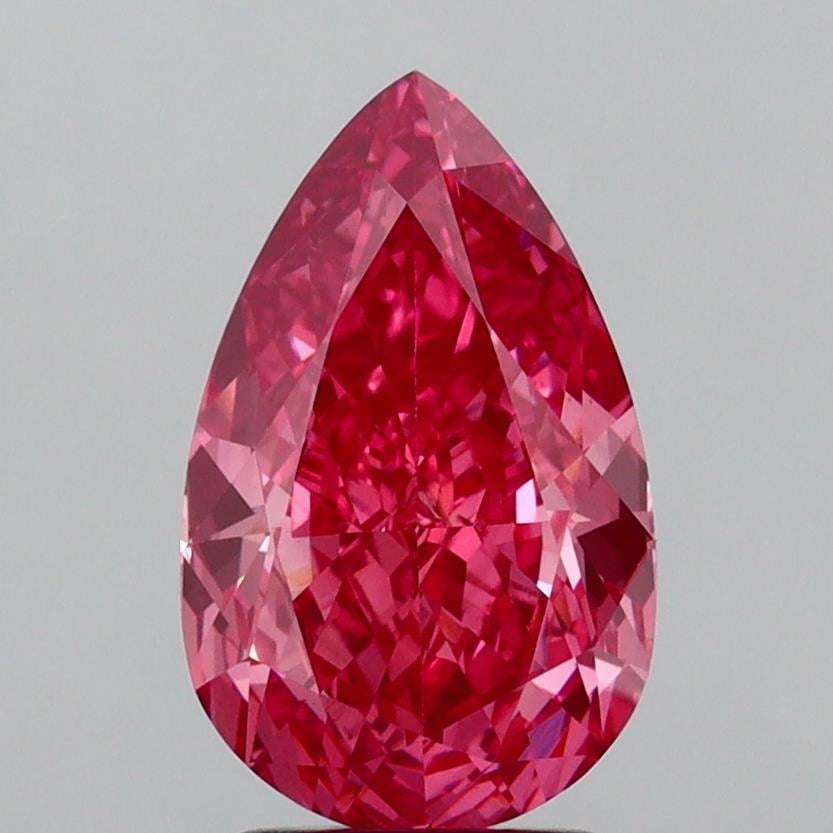 3.11 Ct. Fancy Vivid  Pink Pear Lab Grown Diamond