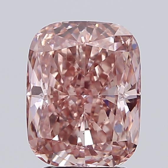 3.08 Ct. Fancy Vivid Pink Cushion Lab Grown Diamond