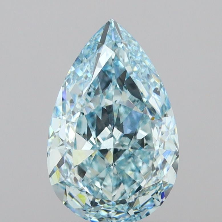 2.15 Ct. Fancy Vivid Green Pear Lab Grown Diamond