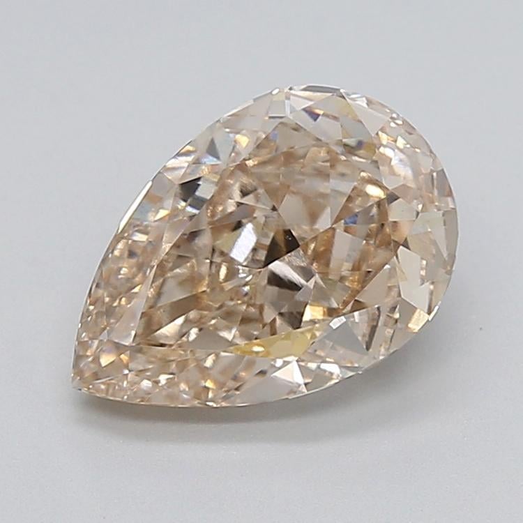3.00 Ct. Light  Brown Pear Lab Grown Diamond