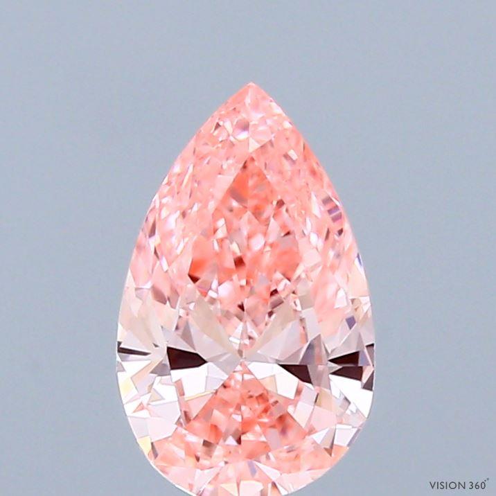 1.18 Ct. Fancy Vivid Pink Pear Lab Grown Diamond