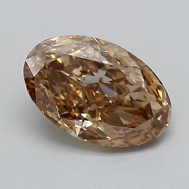 1.21 Ct. Light  Brown Oval Lab Grown Diamond