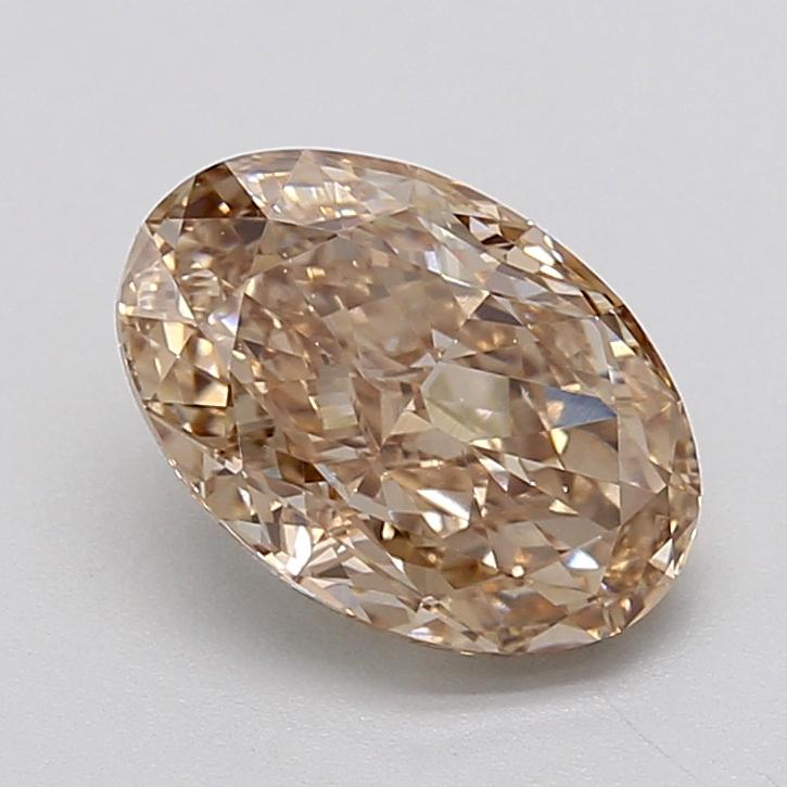 1.95 Ct. Light  Brown Oval Lab Grown Diamond