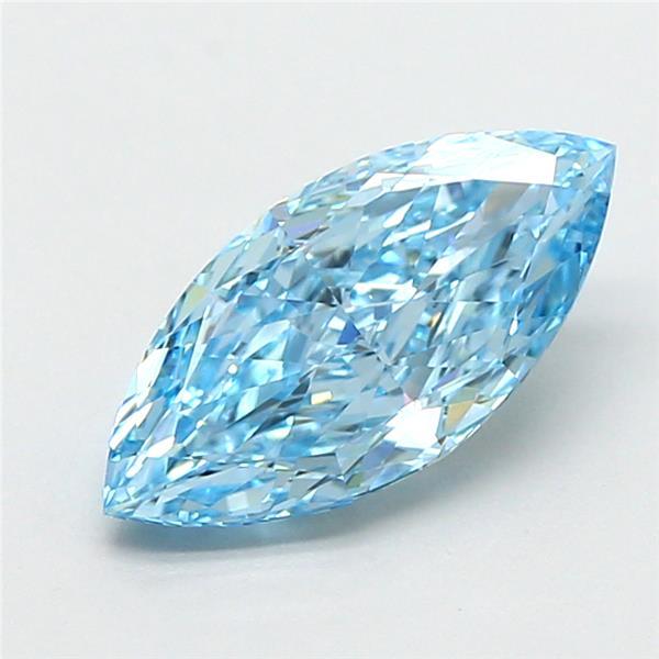 1.55 Ct. Fancy Vivid Blue Marquise Lab Grown Diamond