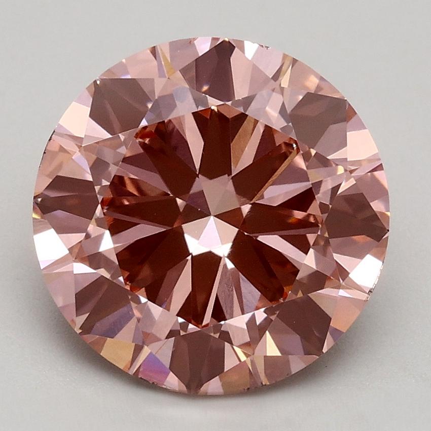 2.50 Ct. Fancy Intense Pink Round Lab Grown Diamond