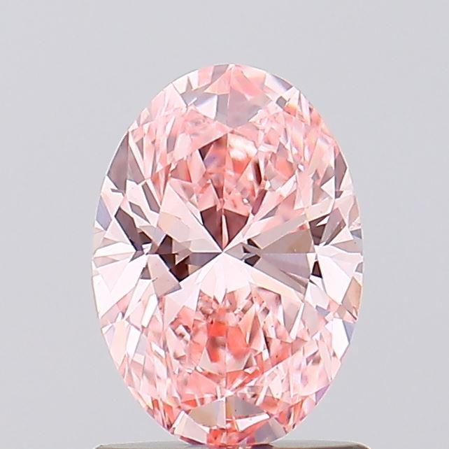 1.06 Ct. Fancy Vivid Pink Oval Lab Grown Diamond