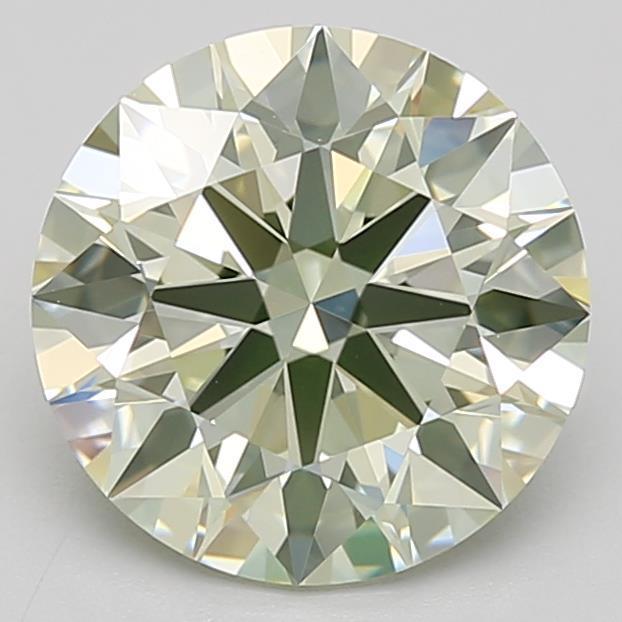 2.36 Ct. Light Yellowish Green Round Lab Grown Diamond
