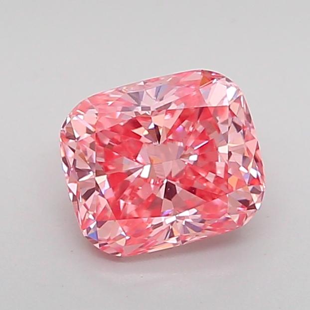1.18 Ct. Fancy Vivid Pink Cushion Lab Grown Diamond