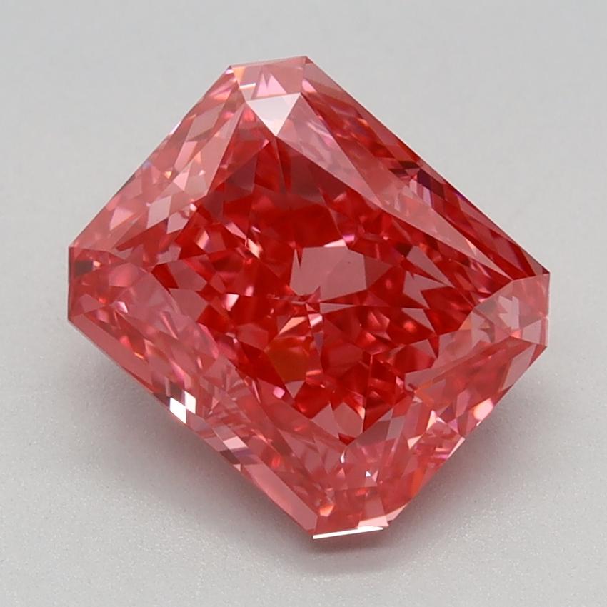 2.22 Ct. Fancy Vivid Pink Radiant Lab Grown Diamond