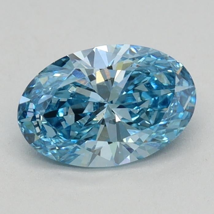0.57 Ct. Fancy Vivid Blue Oval Lab Grown Diamond