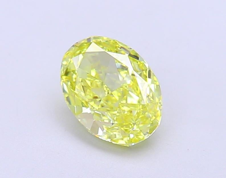 1.07 Ct. Fancy Vivid  Yellow Oval Lab Grown Diamond