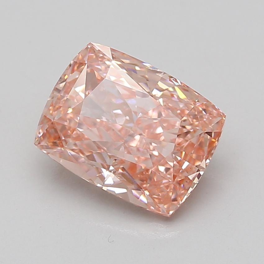 4.03 Ct. Fancy Vivid Pink Cushion Lab Grown Diamond