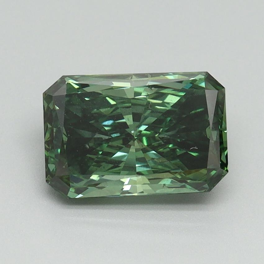 1.51 Ct. Fancy Vivid Pacific Green Radiant Lab Grown Diamond