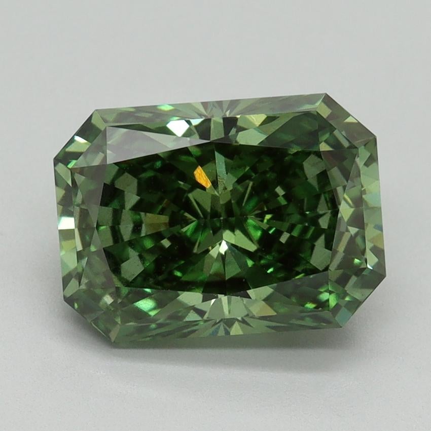3.10 Ct. Fancy Vivid Pacific Green Radiant Lab Grown Diamond