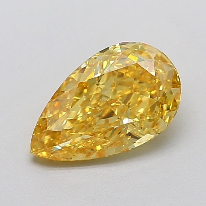 2.06 Ct. Fancy Vivid  Yellow Pear Lab Grown Diamond