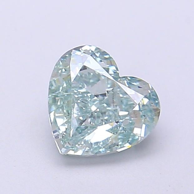 1.02 Ct. Fancy Light Bluish Green Heart Lab Grown Diamond