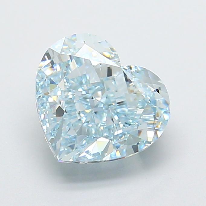 3.51 Ct. Fancy Intense  Blue Heart Lab Grown Diamond