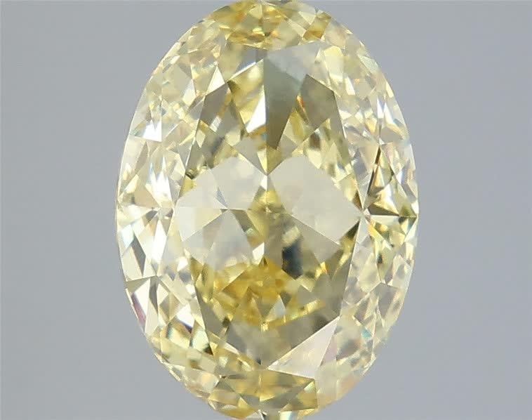3.96 Ct. Fancy Intense Yellow Oval Lab Grown Diamond
