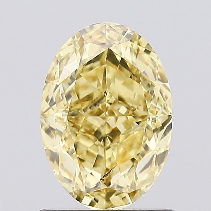 1.14 Ct. Fancy Vivid Yellow Oval Lab Grown Diamond