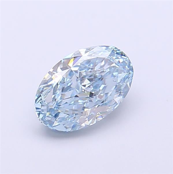 1.08 Ct. Fancy Vivid  Blue Oval Lab Grown Diamond