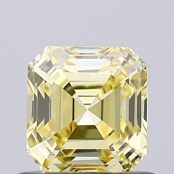 0.79 Ct. Fancy Intense  Yellow Asscher Lab Grown Diamond