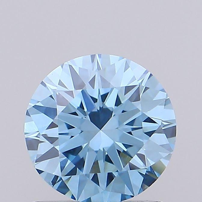 0.90 Ct. Fancy Vivid Blue Round Lab Grown Diamond