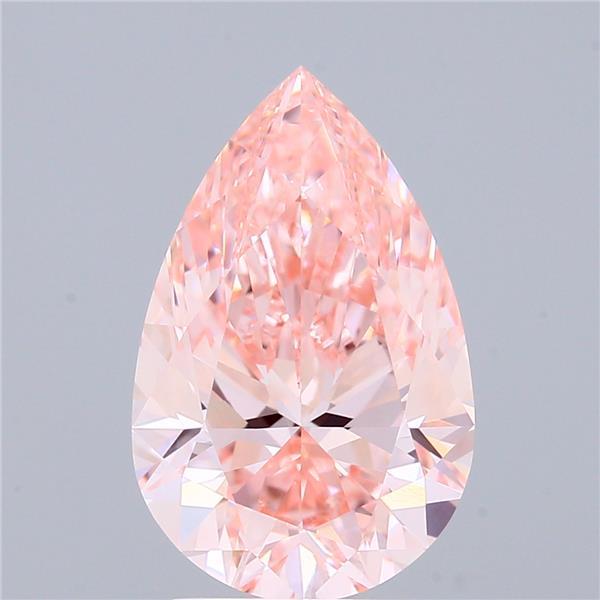 3.06 Ct. Fancy Vivid Pink Pear Lab Grown Diamond