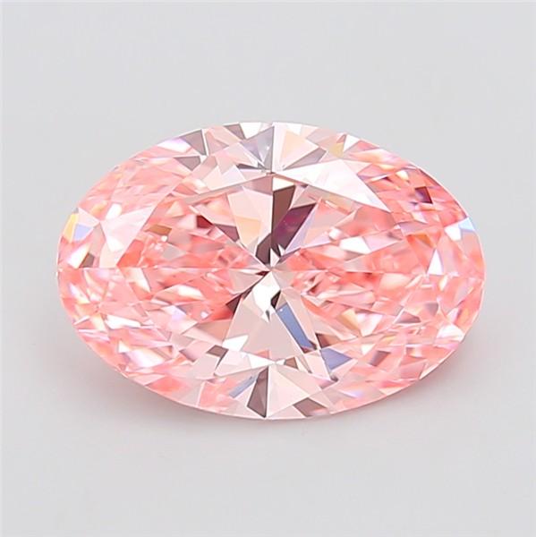 3.99 Ct. Fancy Vivid Pink Oval Lab Grown Diamond
