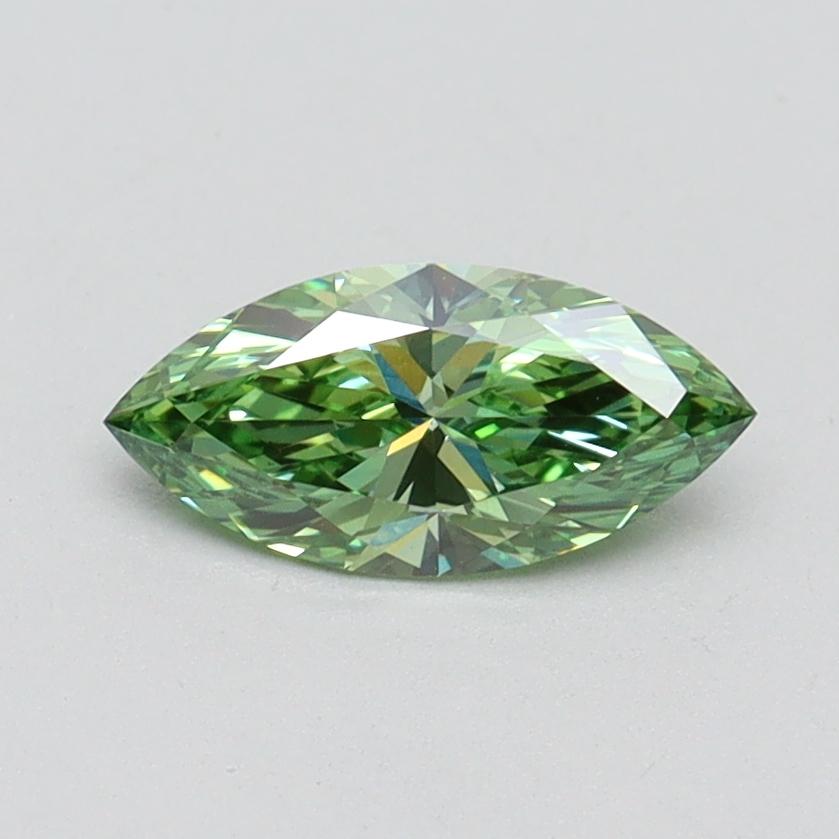 0.57 Ct. Fancy Vivid Green Marquise Lab Grown Diamond