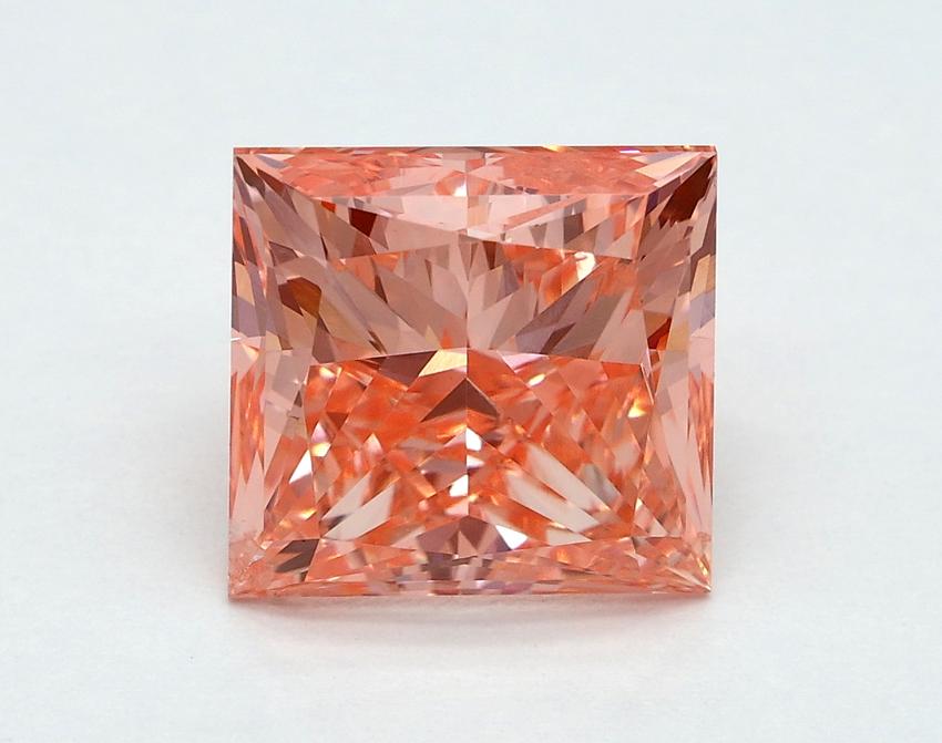 3.03 Ct. Fancy Vivid Pink Princess Lab Grown Diamond