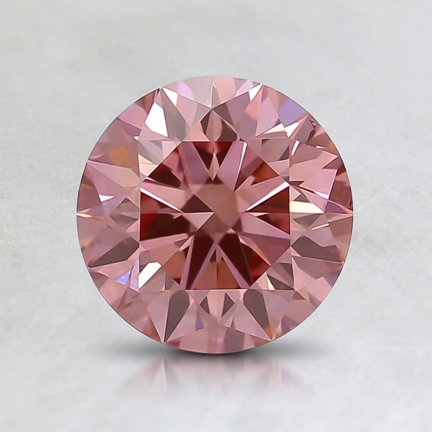 1.11 Ct. Fancy Intense Pink Round Lab Created Diamond | DLC1.11RDFIPSI1_1