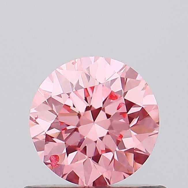 0.50 Ct. Fancy Vivid Pink Round Lab Grown Diamond