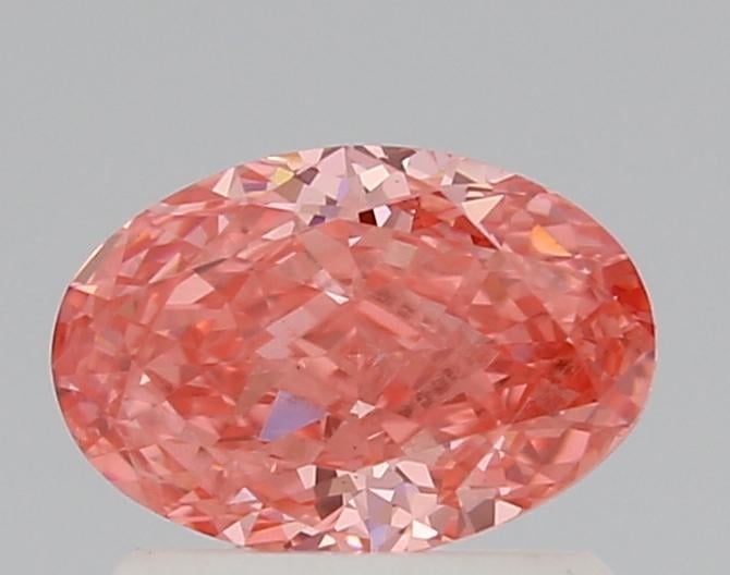 0.79 Ct. Fancy Vivid Pink Oval Lab Grown Diamond