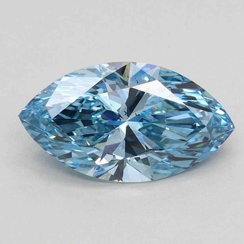 1.01 Ct. Fancy Vivid Blue Marquise Lab Grown Diamond