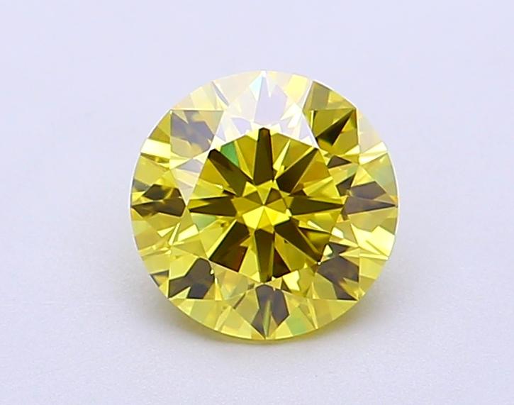 1.03 Ct. Fancy Vivid Yellow Round Lab Grown Diamond