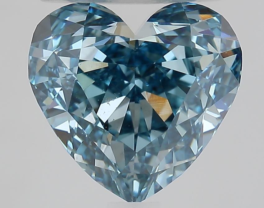 2.74 Ct. Fancy Vivid Blue Heart Lab Grown Diamond