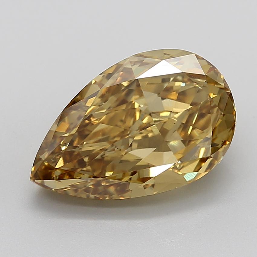 8.01 Ct. Fancy Vivid Yellow Pear Lab Grown Diamond