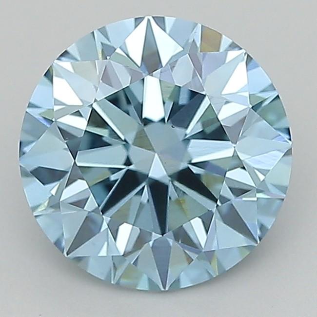 2.23 Ct. Fancy Vivid  Blue Round Lab Grown Diamond