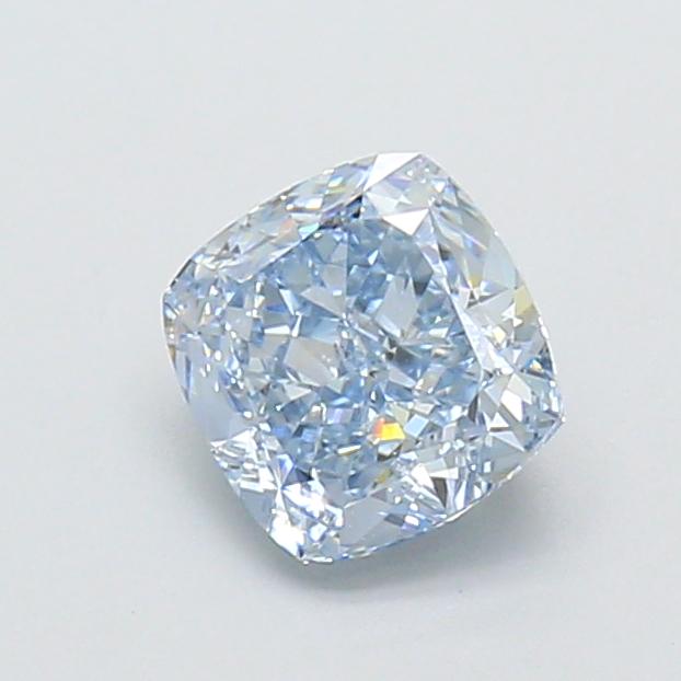 1.08 Ct. Fancy Intense  Blue Cushion Lab Grown Diamond