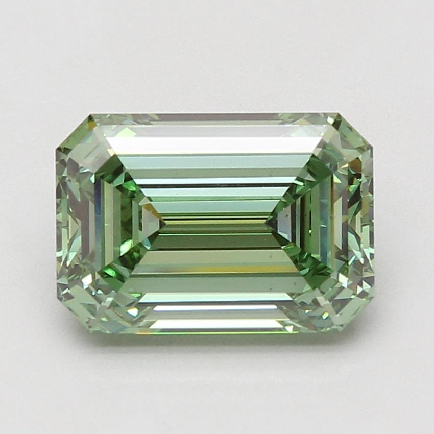4.02 Ct. Fancy Vivid Green Emerald Lab Grown Diamond