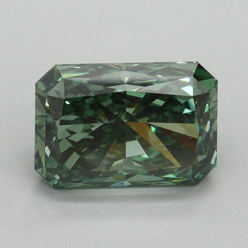 2.60 Ct. Fancy Vivid Green Radiant Lab Grown Diamond